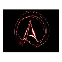 Atheist im Rot Postkarte