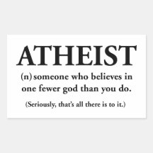 Atheist: jemand, das an weniger ein Gott glaubt Sticker