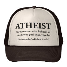 Atheist: jemand, das an weniger ein Gott glaubt Kappe