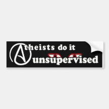 Atheisten tun es unüberwachter Autoaufkleber
