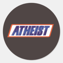 Atheistische Atheismus-Parodie Runder Aufkleber