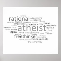 Atheistische Wolke Plakate
