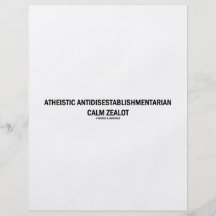 Atheistischer Antidisestablishmentarian ruhiger Ei Bedruckte Flyer