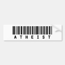 Atheistischer Bar-Code Autosticker