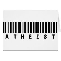 Atheistischer Bar-Code Grußkarte