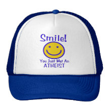 Atheistischer smiley baseballmützen