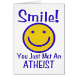 Atheistischer smiley karten