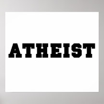 Atheistisches Collegelogo Posterdrucke