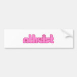 Atheistisches rosa Logo Autoaufkleber