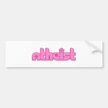 Atheistisches rosa Logo Autoaufkleber