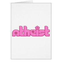 Atheistisches rosa Logo Karten