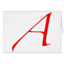 Atheistisches Symbol (Rot A) Karten