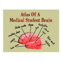 Atlas des Medizinstudent-Gehirns Postkarten