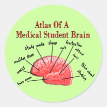 Atlas des Medizinstudent-Gehirns Sticker