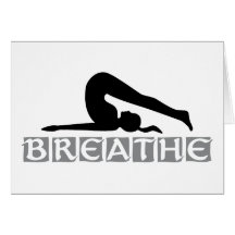 ATMEN Sie Yoga Grußkarte