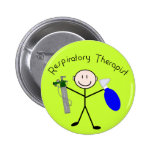 Atmungstherapeut-Stock-Person Buttons