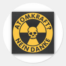 ATOMKRAFT-NEIN-DANKE! RUNDE STICKER
