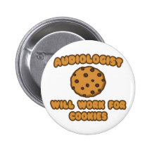 Audiologe. Arbeitet für Plätzchen Button