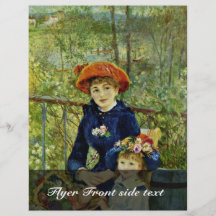 Auf der Terrasse durch Pierre-Auguste Renoir Bedruckte Flyer