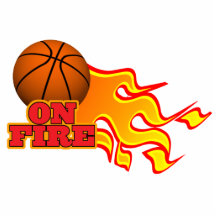 auf Feuerbasketball Foto Ausschnitt