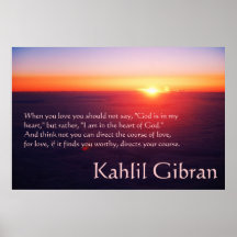 Auf Liebe - der Prophet durch Kahlil Gibran Plakatdrucke
