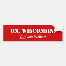 Auf Wisconsin! _Out mit Wanderer! Autoaufkleber