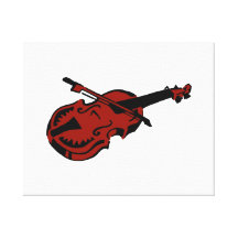 Aufgereihtes schwarzes dunkelrotes Instrumentvioli Galerie Gefaltete Leinwand