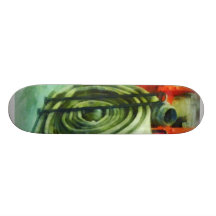 Aufgerollter Schlauch auf Löschfahrzeug Bedruckte Skateboarddecks