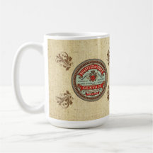 Aufkleber-Becher Vintage Rillettes De Tours French Kaffee Haferl