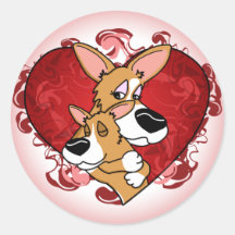 Aufkleber der Corgi-Mutter Tages