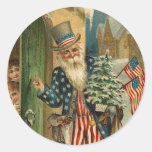 Aufkleber Onkel-Sankt Vintage Art Christmas