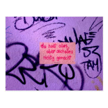 Aufmunternde Postkarte StreetArt
