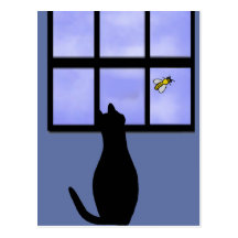 Aufpassende Hummelbiene der Katze Postkarten