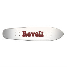 Aufruhr - Brown auf Weiß Personalisiertes Skateboarddeck