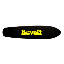 Aufruhr - Gelb auf Schwarzem Personalisierte Skateboarddecks