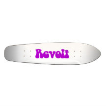 Aufruhr - lila auf Weiß Individuelles Skateboard