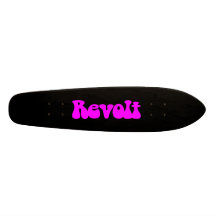 Aufruhr - Magenta auf Schwarzem Bedrucktes Skateboard