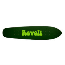 Aufruhr - Marsgrün auf DK-Grün Personalisiertes Skatedeck