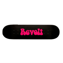 Aufruhr - Neonrot auf Schwarzem Individuelle Skatedecks