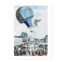 Aufstieg des Montgolfier Bruderheißluftballons Postkarten