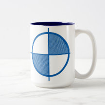 Aufzug-Symbol-Becher (blau) Haferl