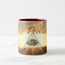 Auge des Providence-Sonnendurchbruch-Trinkbehälter Haferl