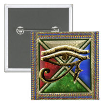 Auge Horus quadratischen Knopfes Anstecknadelbuttons