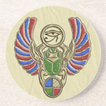 Auge von Horus Scarabäus Bierdeckel