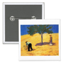 August_Macke Baum dem Öl und dem Bleistift in des  Button