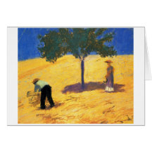 August_Macke Baum dem Öl und dem Bleistift in des  Grußkarte