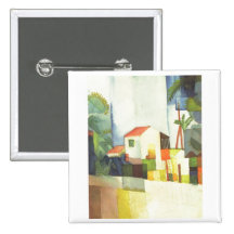 August Macke - Helles Haus 1914 helles Haus Anstecknadel