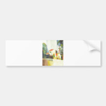 August Macke - Helles Haus 1914 helles Haus Auto Sticker