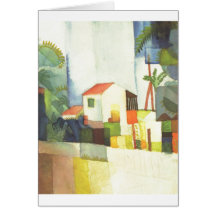 August Macke - Helles Haus 1914 helles Haus Grußkarte
