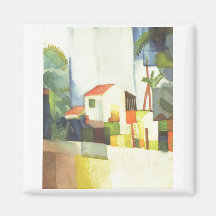 August Macke - Helles Haus 1914 helles Haus Kühlschrankmagnete